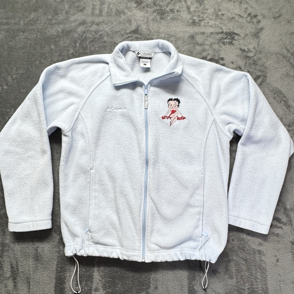 Betty Boop Embroidered On Columbia Zip Up Fleece